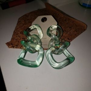 Anthropology green earrings